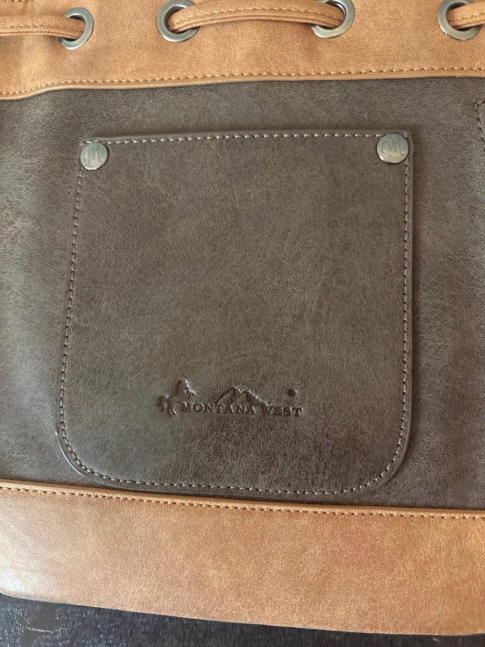 Montana West Brown and Tan Suede Fringe Shoulder Bag with Turquoise Embroidery - Picture 7 of 8